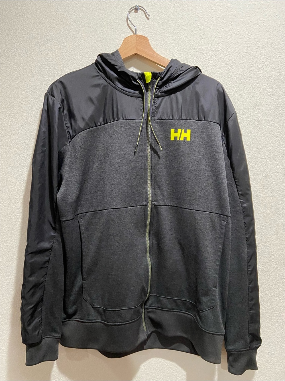 Helly Hansen Black Jacket with Neon Yellow Logo